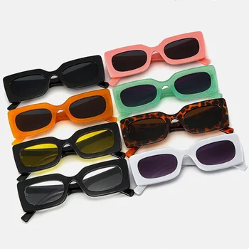  Най-новите Правоъгълни Слънчеви Очила за Жени, Модерен Британски Дизайн, Големи Квадратни Слънчеви Очила Рамка, Черни Слънчеви Очила, Дамски Модни Очила