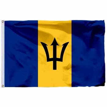  Знаме на Барбадос 3X5 ФУТА 90X150 см 115 г 100D Полиестер Двойна Прошитый най-Високо Качество Безплатна Доставка 2X3 фута