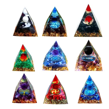  Кристална Енергийна Пирамида Скулптура Мухъл Събиране На Богатство, Просперитет Медитация За Изцеление На Скъпоценен Камък Късмет Украшение За Доставка