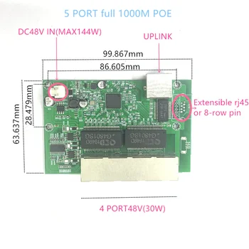  5 POE 1000 М Порт 8 Poe 10/100/1000 М Промишлен комутатор gigabit switch 5 gigabit switch gigabit switch POE КОМУТАТОР 48 от 1000 М