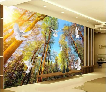  Потребителски фотообои 3d тапети горски пейзаж гълъб украса живопис 3d стенописи тапети за стените на хола, 3 d